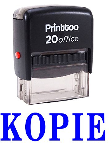 Printtoo Buro Stationar KOPIE Selbstfarber Stempel Individuelle Stempel - Blau