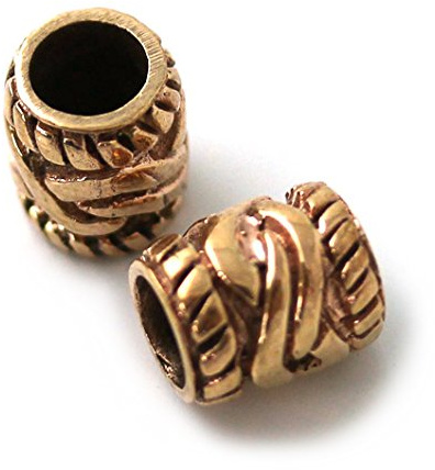 Bronze Norse Nordic Viking Celtic Beard Beads Ring, Dwarven Dreadlock Pirate Medieval Hair Beads, Pagan Jewelry