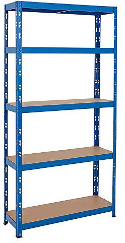 TAHA® Heavy Duty Storage Racking 5 Tier Shelving Boltless for Garage Workshop.