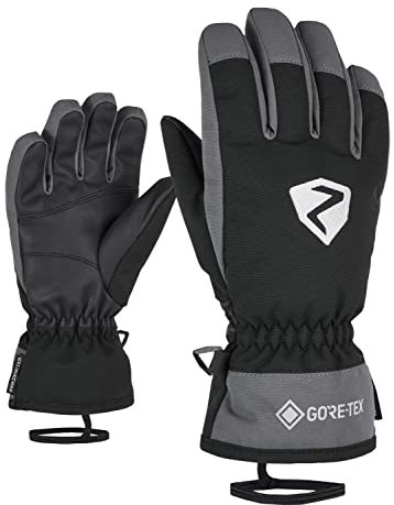 Ziener Larino Guanti da Sci, Unisex, per Bambini, Unisex - Bambini, 801969, Nero, Grigio (Magnet), 4