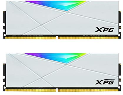 XPG, Memoria desktop DDR4, D50 rgb, 16 GB (2x8 GB), 3200 MHz, PC4-25600, U-DIMM 288-pin, CL16, Kit Bianco (AX4U32008G16A-DW50)