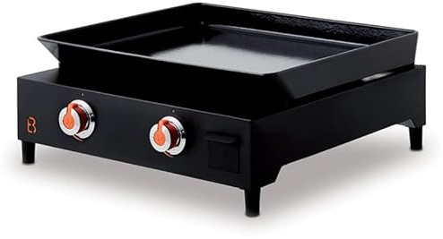 FAVEX - Plancha Saverio Acier 2 Feux Brasero - Fabrication Française - Plaque en Fonte - Surface de cuisson 60 x 52 cm - Tiroir graisse - 4,6 kW