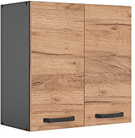Vicco Elément Haut de Cuisine R-Line, Chêne doré, 60cm | 2 Portes · 1 Tablette · Profondeur – 31 cm · Librement combinable · ✓ Rangement pratique