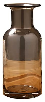 XIUWOUG Braune Glasvase Deko Vase Glasvasen für Wohnkultur,Tischdekoration,D