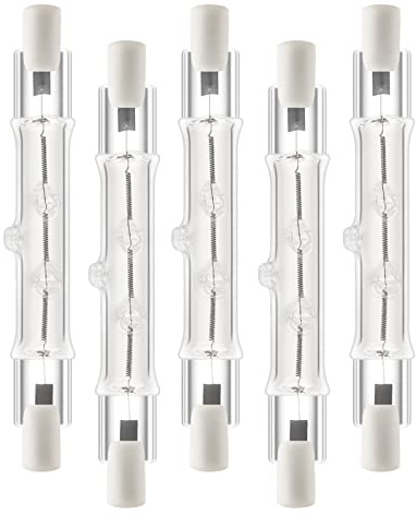 Jaenmsa R7S Bulbs, 5 Pack Halogen Bulbs R7S T3 78mm 150W 120V J Type 120 Volt Halogen Light Bulb with Long Lifespan, 3 inch Long Double Ended Light Bulb for Work, Security,Landscape Lights, Dimmable