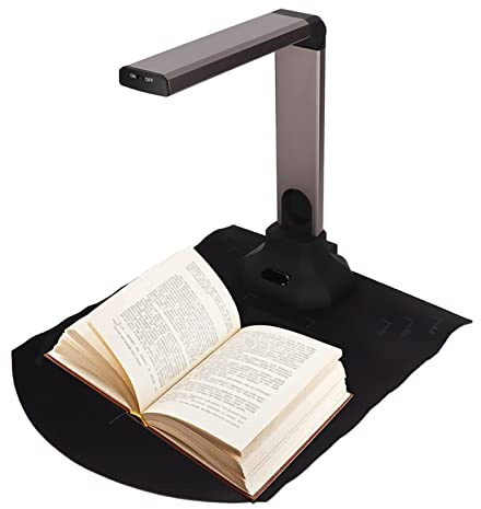 Dokumentenkamera Scanner, 15 Millionen HD Buch und Dokumentenkamera Scanner mit Automatischer Fokussierung, Tragbarer, Vertikal Faltbarer USB Buch A4 Scanner, für Gebundene Dokumente und Bücher