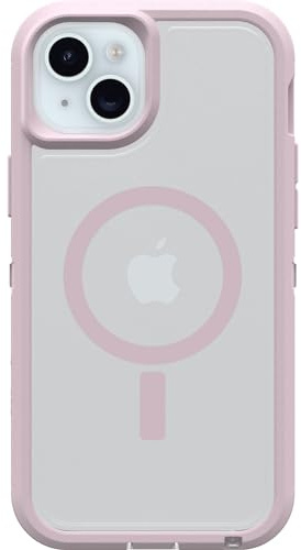 OtterBox iPhone 15 Plus und iPhone 14 Plus Defender Series XT transparente Hülle – Mountain Frost (transparent), bildschirmlos, robust, rastet an MagSafe an, Umhängebandbefestigung