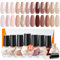 modelones Nagellack 12 PCS, Nagellack Schnelltrocknend Braun Nude Glitzer Rosa, Nagellack Ungiftig Auf Wasserbasis, Langanhaltender Nagellack für DIY Salon Geschenk für Frauen Mädchen