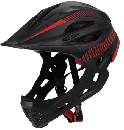LOVIVER Kinder Fahrradhelm - Schwarz Rot - Unisex-Kinder - Fahrradhelm - Kinderfahrradhelm