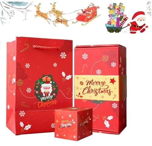 Weihnachts-Explosions-Geschenk-Box, Überraschungsbox, Weihnachtsgeschenke, Überraschungsbox, Geschenkbox für Geld, Explosion, DIY-Geschenkbox für DIY-Fotofaltung/Album/Weihnachten/Geburtstag (C,20