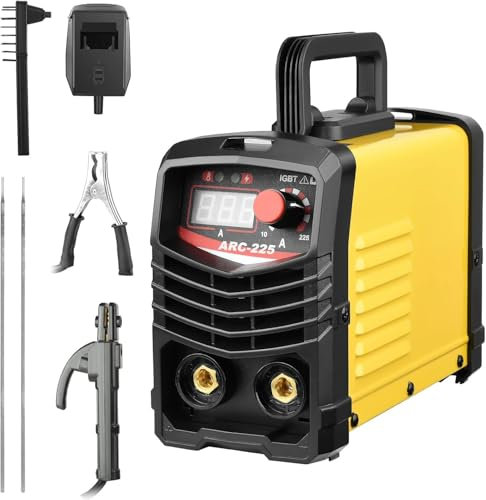 Helangel Poste a Souder,225A 220V ARC Poste à Souder I IGBT Poste Souder Inverter électrique Portable Machine a Souder Soudeur Avec affichage numérique LCD pince de mise à la terre