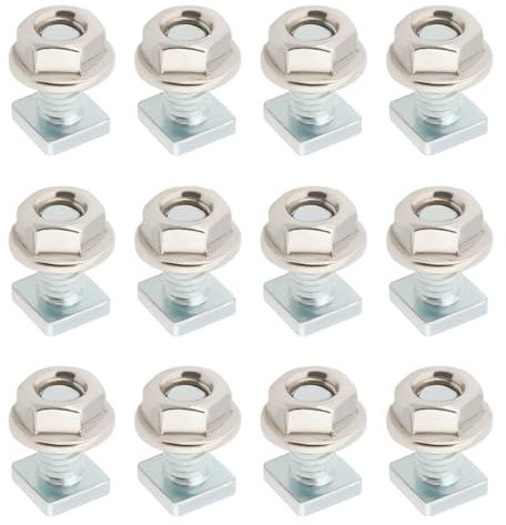 The Lord of the Tools 50 Sets Greenhouse Nuts and Bolts M6x12MM Stainless Steel Flat Head Screws for Building Repairing Greenhouse Necessary Accessories