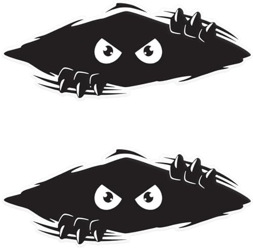 XENQITO 2 Pezzi Adesivi Personalizzati, Interessanti per Auto Esterni, Scooter, Armadio, Camera da Letto, Bagno - Vinile Impermeabile (Nero)