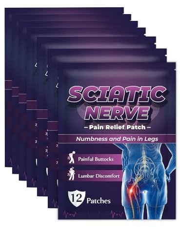 XPJBKC 84 PCS Pain Relief Patches, Nerve Pain Relief Patch, Heat Patches for Pain Relief, Sciatica Pain Relief Products, Traditional Medicine Patch for Relieves Muscle Soreness in Back, Neck, Shoulder