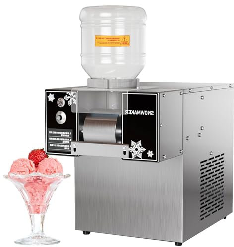 Commercial Snowflake Ice Machine Snowflake Ice Maker, Korean Ice Shaver Machine Electric Snow Cone Maker, Korean Shaved Ice Cream Machine, Fast Cooling, for Dessert Shop,60KG