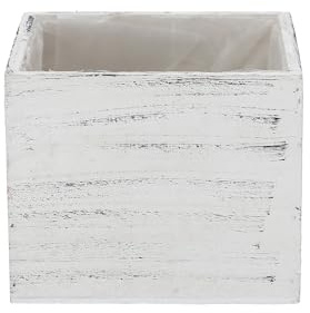 VOSTEEN 6X Bacs à Plantes 15x15x12 cm Blanc - jardinieres Exterieur Balcon duradero y versátil - Pot de Fleur Interieur Grande Taille