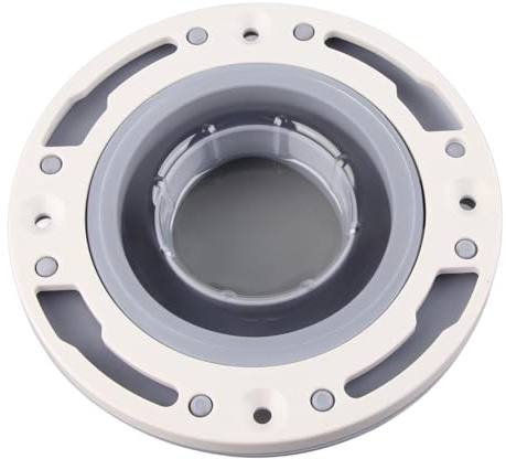 EIMSOAH Toilet Flange Repair Kit, Silicone and ABS Gray Universal Toilet Flange Extender Replacement for 4in 5in Special 3in Waste Pipe