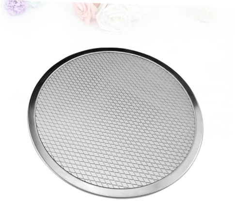 MUCKLILY Filet à Pizza 9 Pouces en Aluminium, Épais, Antiadhésif | Argenté, Léger et Résistant aux Rayures, Nettoyage Facile, pour Congélateur et Cuisson