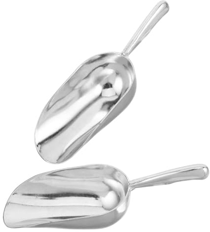 BESTYASH 2 Pièces Pelle à Glace Épaisse avec Manche Rond Ergonomique Cuillère Multi Usage pour Glace Farine et Grains Ustensile de Cuisine Robuste pour Usage Commercial et Domestique