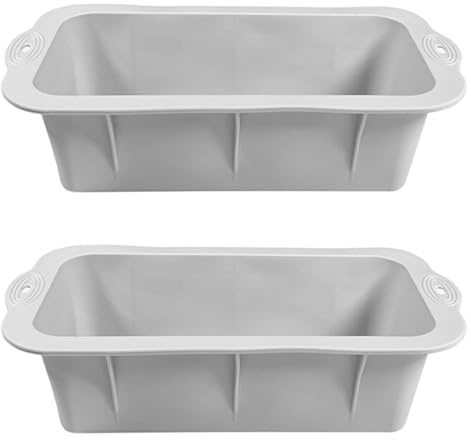UNTERING Juego de 2 moldes rectangulares para tostadas, accesorios para hornear, herramientas de fabricación de pan de grado alimenticio, utensilios de cocina para el hogar