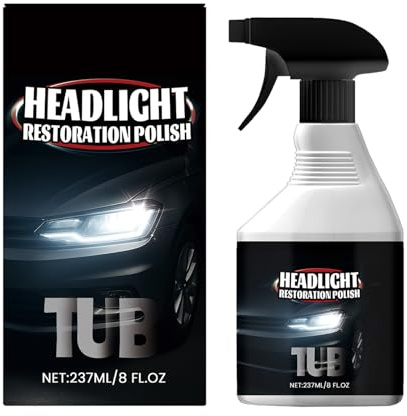 Mnozreo Car Scheinwerfer Politur,Scheinwerfer Politur Reparatur,237ML,1PC,Flüssiges Scheinwerfer-Reparaturmittel,Für Reinigt und Poliert Vermattete