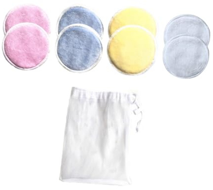 PENIKOKO 8stücke Make-up-entferner-pads Waschbar Dreilagige Wiederverwendbare Gesichtswatte Reinigungsmatte Für Hautverträglichkeit Mit Aufbewahrungstasche