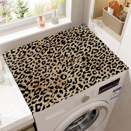 Highdi Textures Animales Housse de Protection pour Machine à Laver Top,Coussin de Machine à Laver Antidérapant Housse de Machine à Laver pour Machine à Laver Ou Sèche-Linge (Marron,30x40cm)