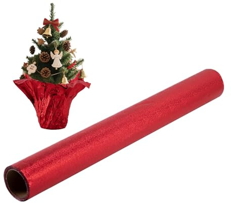 Blomsterhandlare folierulle – 10 meter omslagspapper rulle, guld blomkruksomslag – till jul, födelsedag, frakt, förpackning, hantverk, mors dag