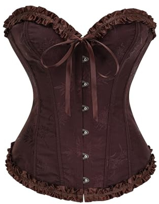 Demays Corset Tops for Women Corset Bodysuit Lace up Corset top sexy corset tops for women push up Shapewear
