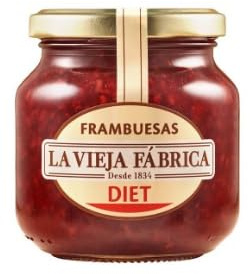 Spanish Diet Raspberry Jam Bundle - Pack of 3 x 280g Glass Jars - No Added Sugar - Authentic Traditional Recipe with Real Fruit Pieces