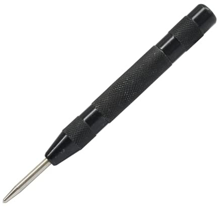 Dapetz ® Automatic Center Punch, Spring Loaded Center Hole Punch Hand Tool with Adjustable Tension Center Punch Tool for Metal, Glass, Wood, Car Window, and More Materials