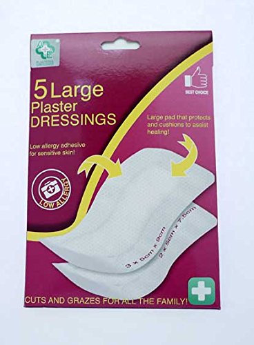 A&E 5 X Large Adhesive Wound Dressings Cut Graze Sterile 2 Sizes