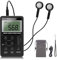 Flyoukki Pocket Small Radio by , Personal Mini AM FM Portable Digital Tuning Transistor Radios with Best Reception, Earphones, Lanyard and Rechargeable Battery for Walking Jogging Exercising (Black)
