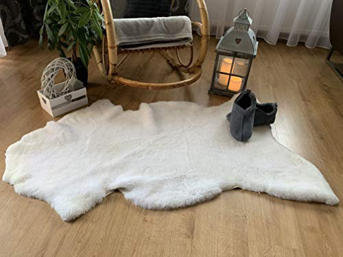 Sheepmania Lammfell, geschoren, vollständig geruchlos natürliche Qualität dichtes Langhaar-Schaffell in verschiedenen Größen erhältlich als Teppich Überwurf Decke, auch als Unterlage im Kinderwagen