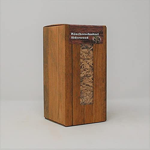 Landree® BBQ-Räucherschnitzel Erle WoodCuttings 1,5L-Box, mittlere Körnung, aus Schleswig-Holstein