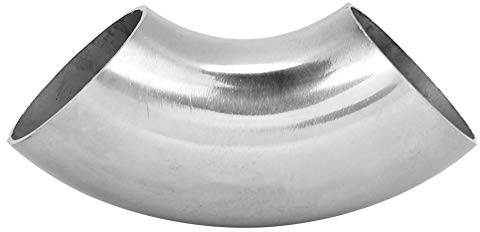 Auspuffkrümmer Universal-Edelstahl-Auspuffkrümmer 90 Grad 44 Mm 1, Yosoo75 Zoll AD-Bogen-Rohr-Fitting für Auspuffkrümmer-Krümmer-Bogen-Rohr-Edelstahl-Krümmer-Krümmer-Rohr-Fitting Auspuffkrümmer-Ersatz
