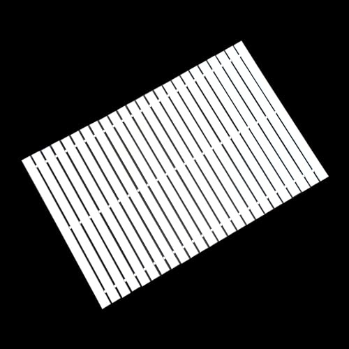HJJKKH Badematte, Holz-Badematte, Rayon aus Bambus, 60 x 40 cm, rollbare, rutschfeste Bodenmatte, Holz-Duschmatte für Badezimmer, Badewanne, Spa, Sauna, Whirlpool und Außenbereich