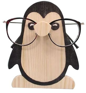 EsportsMJJ Tier Brillenhalter Nette Holz Sonnenbrille Display Rack Brillen Show Stand Halter Schaukasten - Pinguin