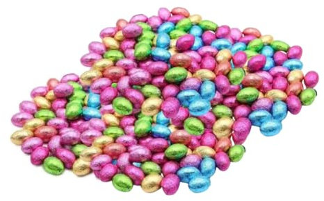 Solid Milk Chocolate Individually Wrapped Foil Easter Eggs in Theme Hunt Box 750g (Approx 150 Eggs)- Easter Egg Hunts & Gifts- Bulk Easter Egg 2026 For Schools & Parties