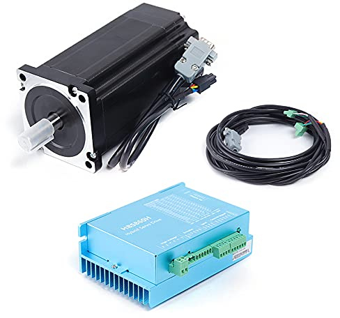 vinnyooc 12 Nm Closed Loop 8A Nema34 Schrittmotor Elektromotor DSP Drive Set Motor Closed Loop Stepper Drive Kit Kühlung durch Lüfter