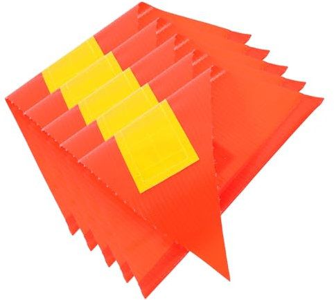 BCOATH Fahrrad Sicherheitsflagge Reflektierende Fahrradflagge 5 Stück Wasserabweisend und Reißfest 21X30X30cm Zubehör für Kinderfahrrad Anhänger Roller Erhöhte Sichtbarkeit im Straßenverkehr