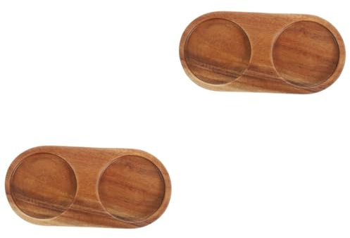 Cabilock 2 Piezas Bandeja Molinillo contenedor de luz LED Blanca pimentero apretones Tabla Cocina Madera Mesa Cocina Madera barbacoas coctelera Bandeja de Cocina de Madera Bandeja de Madera