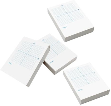 OFFSCH 4 Bücher Übungshefte Rasterseiten Notizbuch Für Mathematik Mathematisches Zeichnen Achsen-millimeterpapier Xy-koordinaten-diagrammblätter Vielseitig Verwendbarer Notizblock
