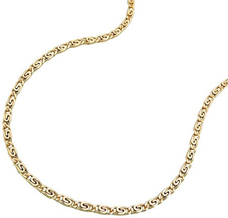 1,2mm S-Panzer Kette Halskette Collier aus 585 Gold Gelbgold 45cm Goldkette