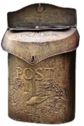Kuntesetty Wandbriefkasten Aus Eisen für Post Und Zeitschriften Im Nostalgischen Design, Bronze