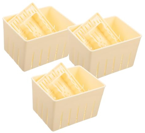 LIFKOME 3pcs Tofu Press Mould Set 140x105x95mm Home Cheese Press Tool Practical Tofu Making Mold for DIY Soft Cheese and