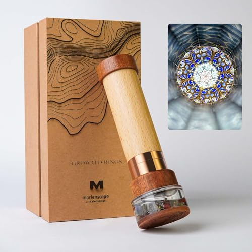 Growth Rings Wooden Kaleidoscope Tunnel Visual,6.5 Handmade Brass Rotatable Oil-Filled Core Box Nature Artwork,Vintage Gift Box,Anniversary Birthday Christmas Thanks Giving New Year Present Gift