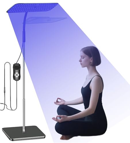 Gesichtsbräuner, Solarium für Zuhause 660+850nm UV Solarium Lampe mit 240 LEDs, verstellbare Höhe & Neigung, 3 Modi, 5 Helligkeitsstufen, Timer, tragbare Bräunungslampe für Gesicht und Körper