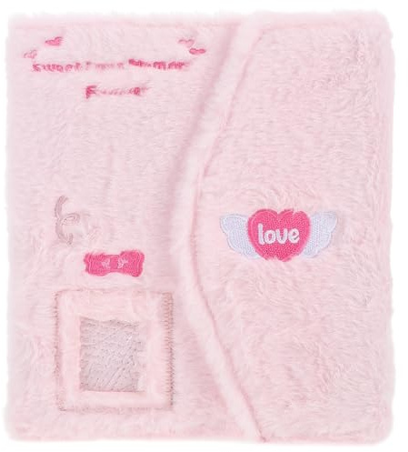 Alipis Fluffy Photocard Binder Mini Photo Album for Photos Tickets and Cards Soft Cover Photo Card Holder with Slip-in Pockets Portable Memories Album for Easy Organising