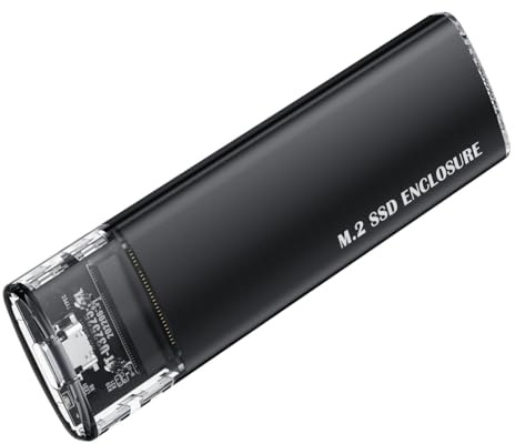 Flaroey M.2 NVMe SSD Enclosure M.2 Mobile Hard Drive Box Mobile Hard Drive Enclosure M.2 Hard Drive Box per 2242/2260/2280